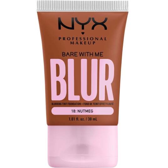 NYX Bare With Me Blur Tint Foundation 18 Nutmeg 30 ml - Vegansk og Ikke Dyretestet