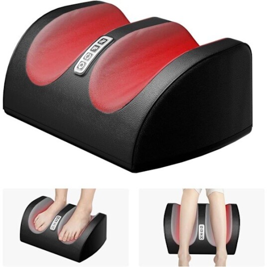 Shiatsu fotmassasjemaskin med varme fotog leggmassasjer med massasjerulle Shiatsu fotmassasjemaskin med varme fotog leggmassasjer med massasjerulle