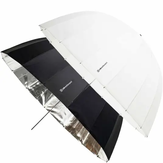 Elinchrom Umbrella Portrait Kit 105cm dyp sølv og transparent Elinchrom Umbrella Portrait Kit 105cm dyp sølv og transparent
