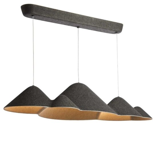 Loom Design Vevstol Panorama Taklampe Stor Sort/ Grå