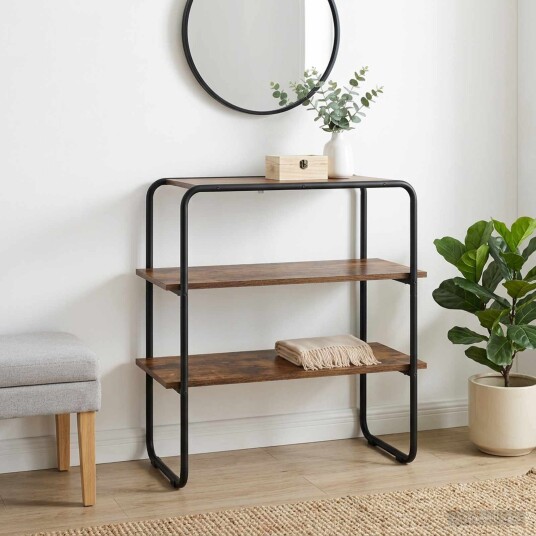 vidaXL Konsollbord Røkt Eik 80 x 41 x 75 cm Konstruert tre