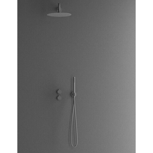 Scandtap Steel Harmonized 2x dusjløsning, Ø300 mm, scrap Grå