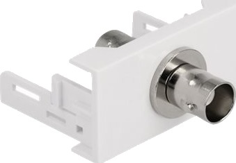 Delock Easy 45 Trykklåsmodul Bnc 1 Modul Hvit Ral 9003