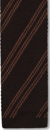 Mos Mosh Gallery Mmgmaze Stripe Knit Tie BLACK COFFEE One Size
