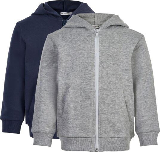 Minymo Sweat Jacket W. Hood (2-Pack) - Multi/patterned - 98 Minymo Sweat Jacket W. Hood (2-Pack) - Multi/patterned - 98