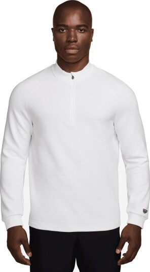 Nike M Par 5 1/2 Zip Top Golfgenser herre White White White Black Small