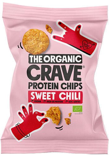 The Organic Crave Veganske Protein Chips M. Sweet Chili Økologisk 75 gr The Organic Crave Veganske Protein Chips M. Sweet Chili Økologisk 75 gr