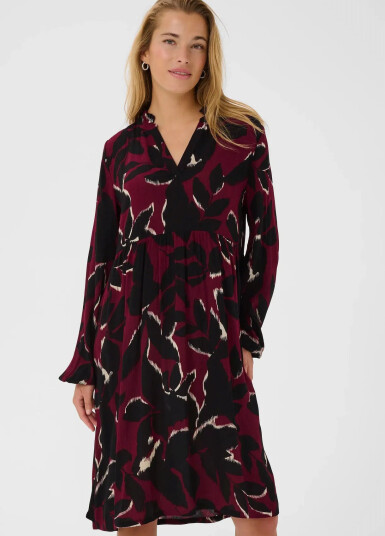 Kaffe Kalisette Amber Dress - Red - 38