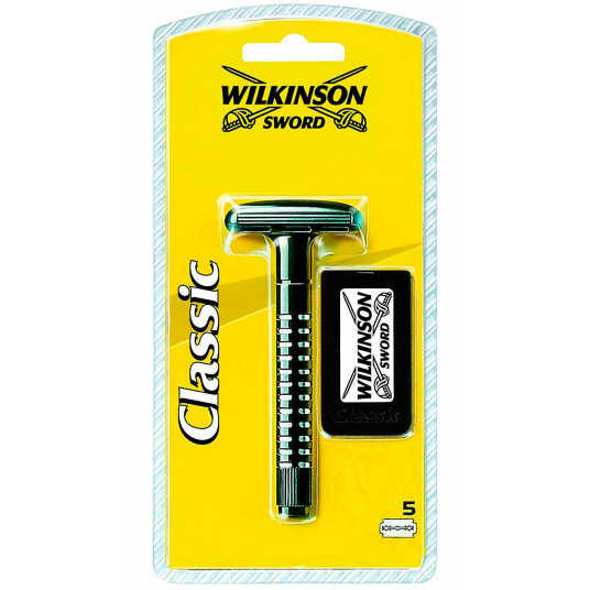 Wilkinson klassisk barberhøvel + 5 barberblader