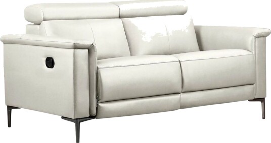 Sofa 2 seter Lund Krem PU Manuell hvilestol Krem PU Manuell hvilestol