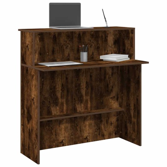 Resepsjonspult røkt eik 100x50x103,5 cm konstruert tre Resepsjonspult røkt eik 100x50x103,5 cm konstruert tre