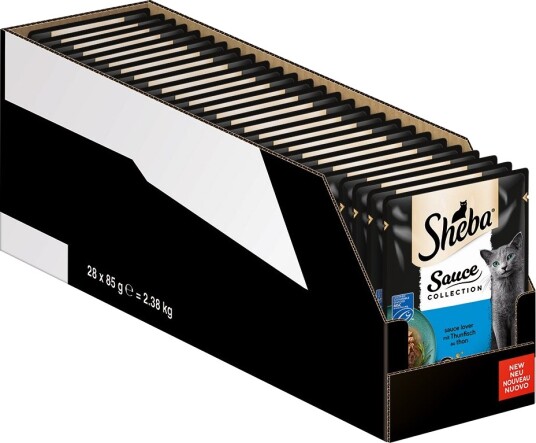Sheba Våtfôr Megapack Varianter Ferskhetspose Sauce Lover Med Tunfisk 56 X 85 G