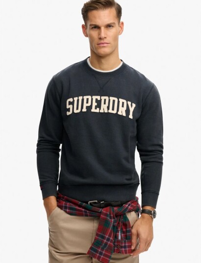 Superdry Vintage Athletic Crew   Navy   L