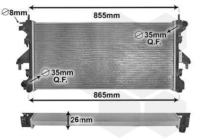 Radiator VAN WEZEL 40002309 Radiator VAN WEZEL 40002309
