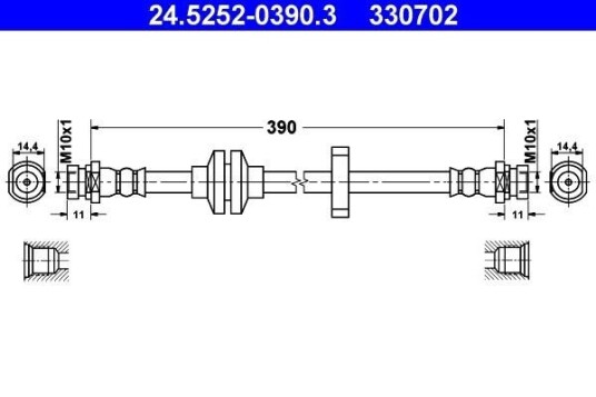 Bremseslange ATE 24.5252-0390.3 Bremseslange ATE 24.5252-0390.3