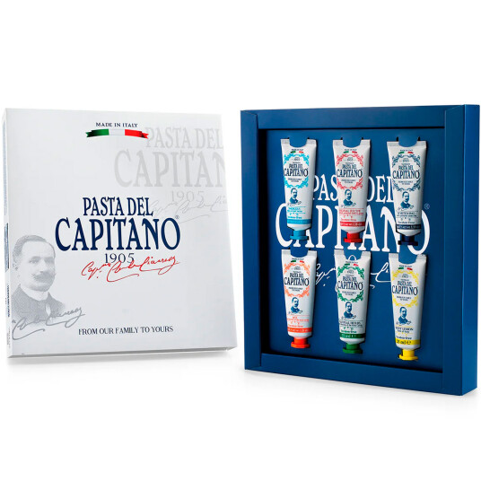 Italiensk Tandpasta PASTA DEL CAPITANO Gaveeske 6 x 75 ml Italiensk Tandpasta PASTA DEL CAPITANO Gaveeske 6 x 75 ml