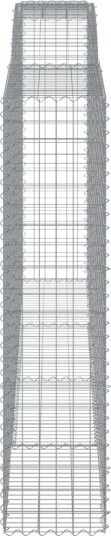 vidaXL Gabionkurver buede 9 stk 400x50x200/220 cm galvanisert jern