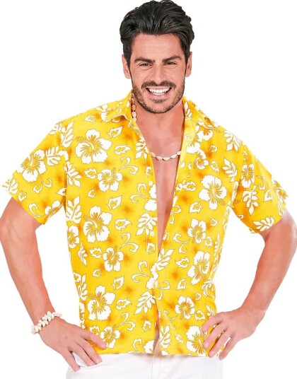 Gul Hawaii Kostymeskjorte XXL