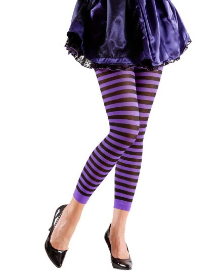 Widmann Stripete Svart og Lilla Tights S M Widmann Stripete Svart og Lilla Tights S M