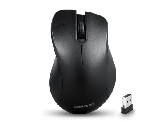 Perixx Perimice-621 Optisk Trådløs Mus 1600Dpi 2,4 Ghz, Svart, Lydløs, Lydløs, Klikkfri