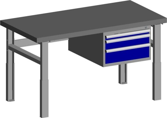 Treston C13041126 Arbeidsbenk kombinasjon C, 1000 x 750 mm Vinyl med stålkant, Garasjeinnredning & oppbevaring