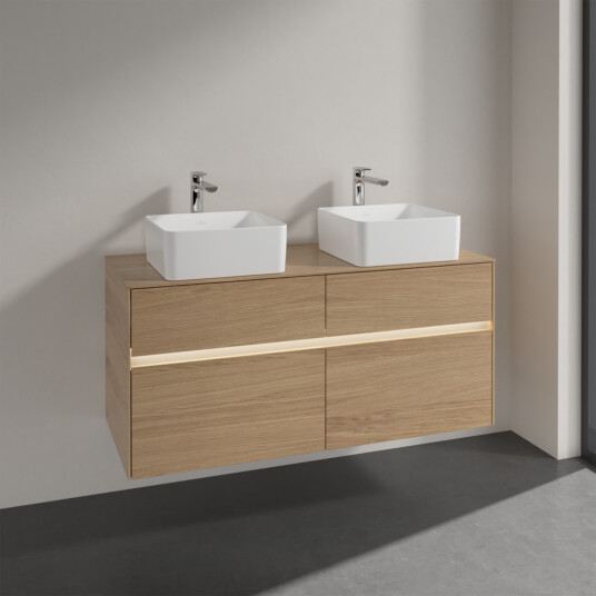 VILLEROY & BOCH COLLARO SERVANTSKAP 120 M/LYS FOR 2 SERVANTER M/4 SKUFFER NORDISK EIK VILLEROY & BOCH COLLARO SERVANTSKAP 120 M/LYS FOR 2 SERVANTER M/4 SKUFFER NORDISK EIK