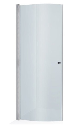 Brasta Katarina 1/2 dusjdør, 90x190 cm, klart glass, krom profil