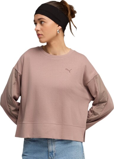 PUMA Her Relaxed Crew Sweatshirt Dame Lyserosa S
