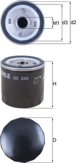 Oljefilter KNECHT OC 243 Oljefilter KNECHT OC 243