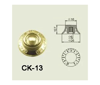 Wilkinson PN-P1 el-gitar Control knob gold