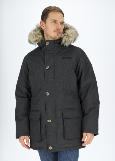 Seaside Oregon Parka Sr Grey Melange Xs Vinterjakker