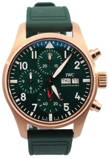 IWC Herreklokke IW388110 Pilots Grønn/Gummi Ø41 mm IWC Herreklokke IW388110 Pilots Grønn/Gummi Ø41 mm