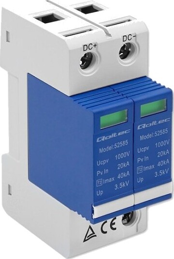 Qoltec Overspenningsvern 2-Pol 1000V Qoltec Overspenningsvern 2-Pol 1000V