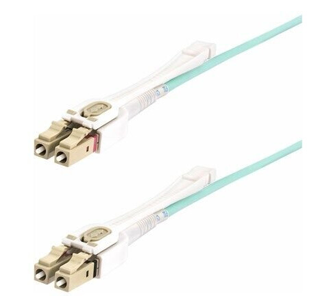 8m (26ft) LC to LC (UPC) OM4 Multimode Fiber Optic Cable w/Push Pull Tabs 50/125m 100G Networks Bend Insensitive Low Insertion Loss - LSZH Fiber Patch Cord (450FBLCLC8PP) - patch cable - 8 m - aqua 8m (26ft) LC to LC (UPC) OM4 Multimode Fiber Optic Cable w/Push Pull Tabs 50/125m 100G Networks Bend Insensitive Low Insertion Loss - LSZH Fiber Patch Cord (450FBLCLC8PP) - patch cable - 8 m - aqua