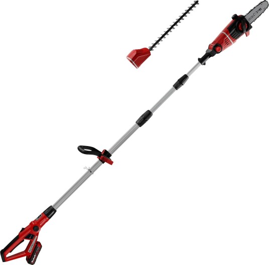 Einhell GE-HC 18 Li T Kombimaskin med Batteri, 3,0 Ah Hekksaks og Grensag, Teleskopskaft 182 cm
