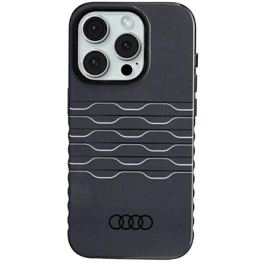 Deksel Audi Iml Magsafe Deksel Iphone 15 Pro 6.1" Svart/Svart Hardcase Au-Imlmip15p-A6/D3-Bk