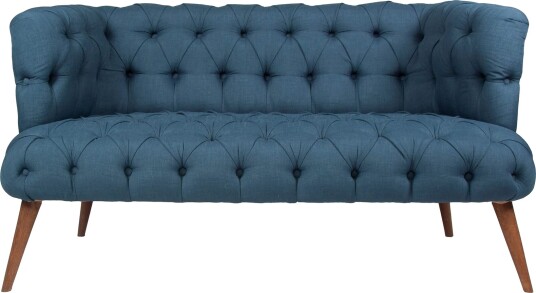 Monroew 2 seters Sofa Mørkeblå/Natur