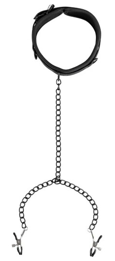 Virgite Collar With Nipples Clamps Virgite Collar With Nipples Clamps