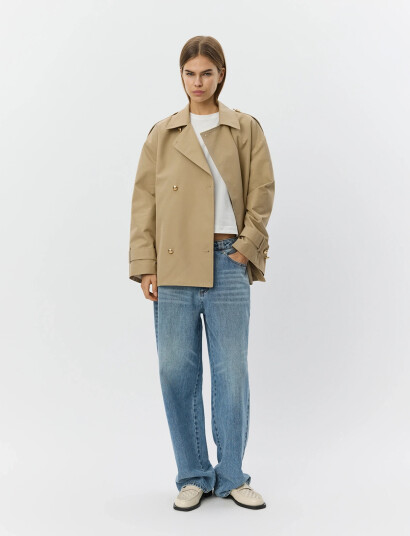 Sofie Schnoor Adriasw Short Trench Coat Beige 38 Sofie Schnoor Adriasw Short Trench Coat Beige 38