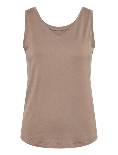 Culture Cupoppy Vo Neck Tank Top. Brown S Culture Cupoppy Vo Neck Tank Top. Brown S