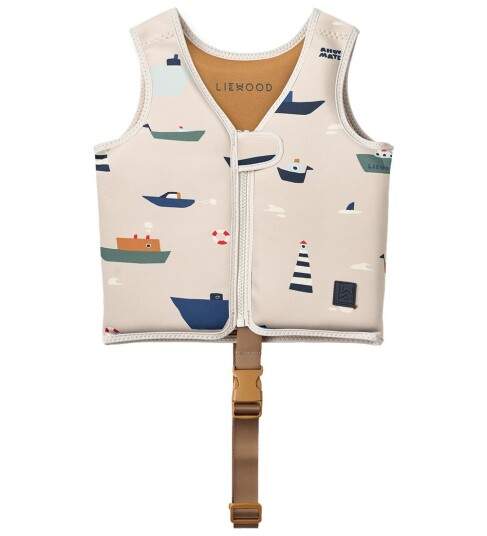 Liewood Svømmevest 15–19 kg Dove Seiling/Sandy Liewood OneSize Svømmevest Beige