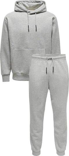 ONLY & SONS Onsceres Pant & Hoodie Set Grey S