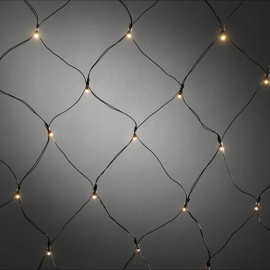 Konstsmide   Nettlampe B/O 80 x 80 cm med sensor/timer og LED   Svart