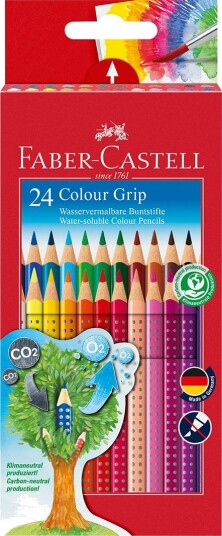 Faber Castell Fargeblyant Faber Grip Trekant 24 Pk Faber Castell Fargeblyant Faber Grip Trekant 24 Pk