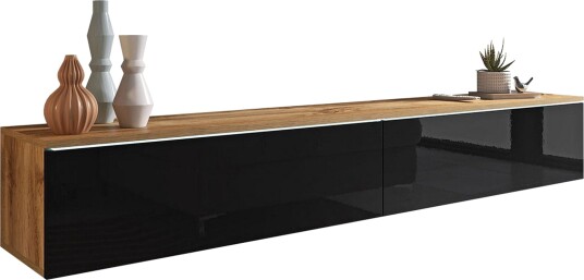 Cuguen Tv-skap 180 cm - Natur/Svart