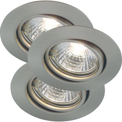 Nordlux Triton downlight 3 stk børstet stål Nordlux Triton downlight 3 stk børstet stål