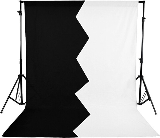Bakgrunn Ensfarget Sort/Hvit - 2.9x5 m