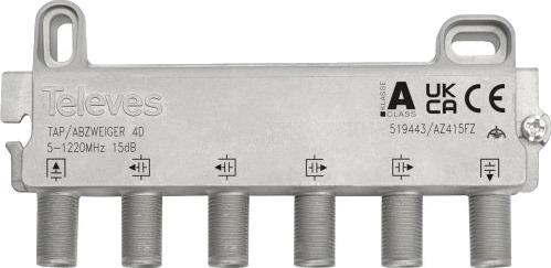 Televes Koaksialplugg F-Type Hun 5-1220MHz Rustfritt Stål 109mm