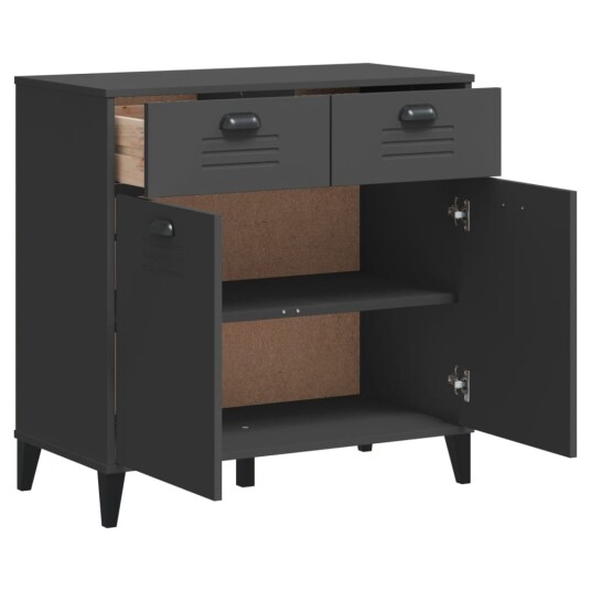 Skjenk VIKEN antrasitt grå 80x40x80 cm heltre furu 8721012310360