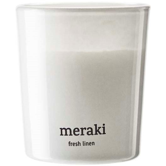 Meraki - Fresh Linen duftlys 7x6 cm  hvit